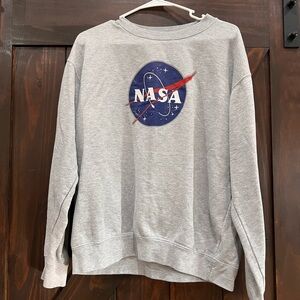 NASA Gray Crew Neck Sweater